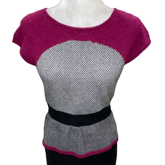 Anthropologie Sparrow Serena Peplum Knit Sweater Sheath Slip Mini Dress - S P - Picture 4 of 13